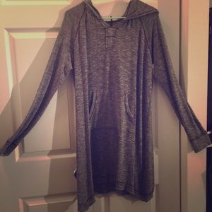Sweater dress w/ hoodie